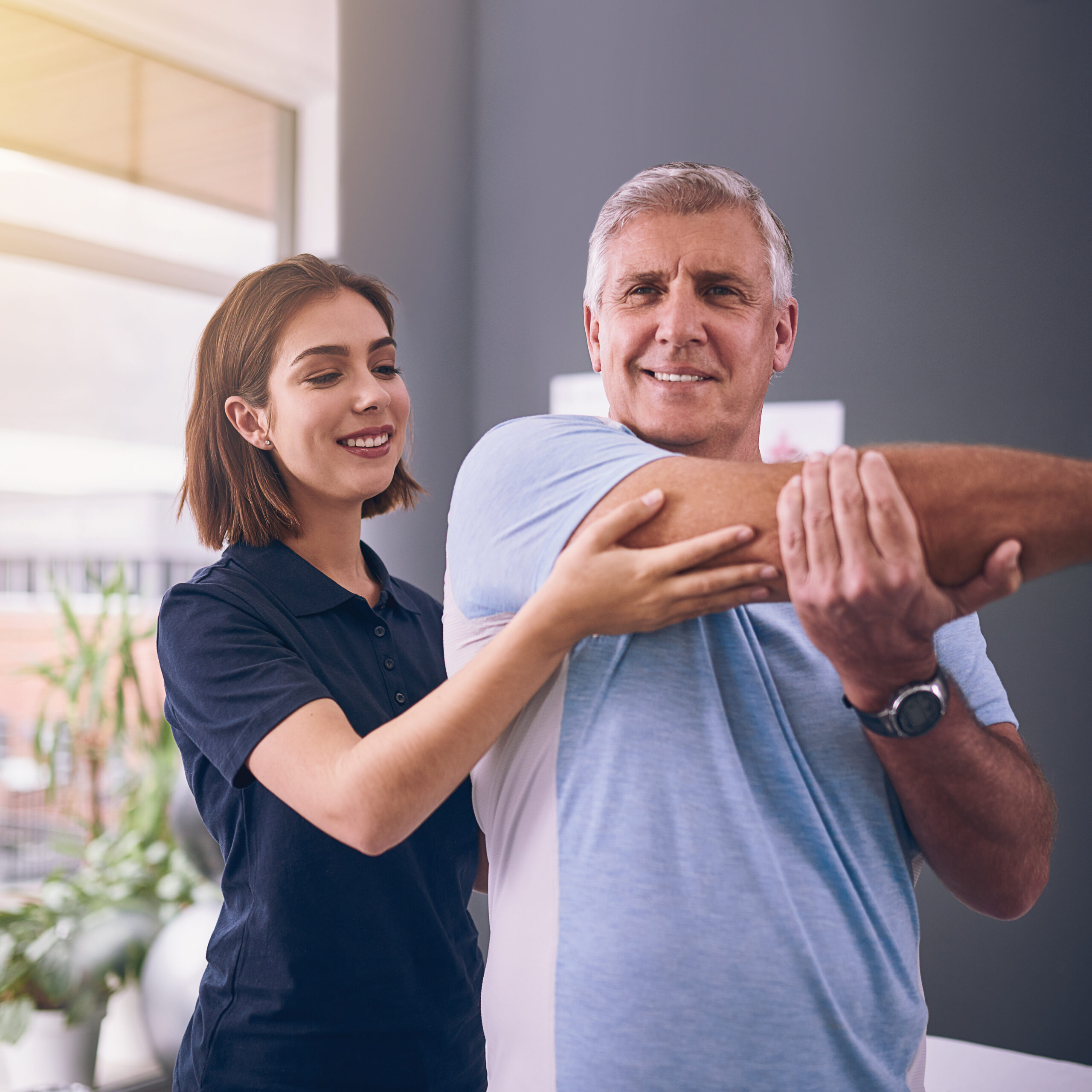 A OneTreeHealth physiotherapist treating a patient